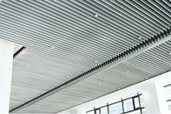 V-profile metal baffle ceiling application — Tranquil Global
